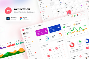 Weducation - School Admission Admin, an UI Kit Template by peterdraw