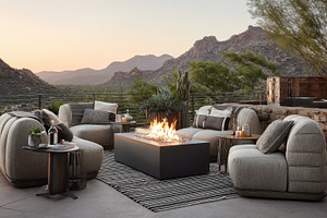 Beautiful outdoor seating area, a Photo by Pavel_design