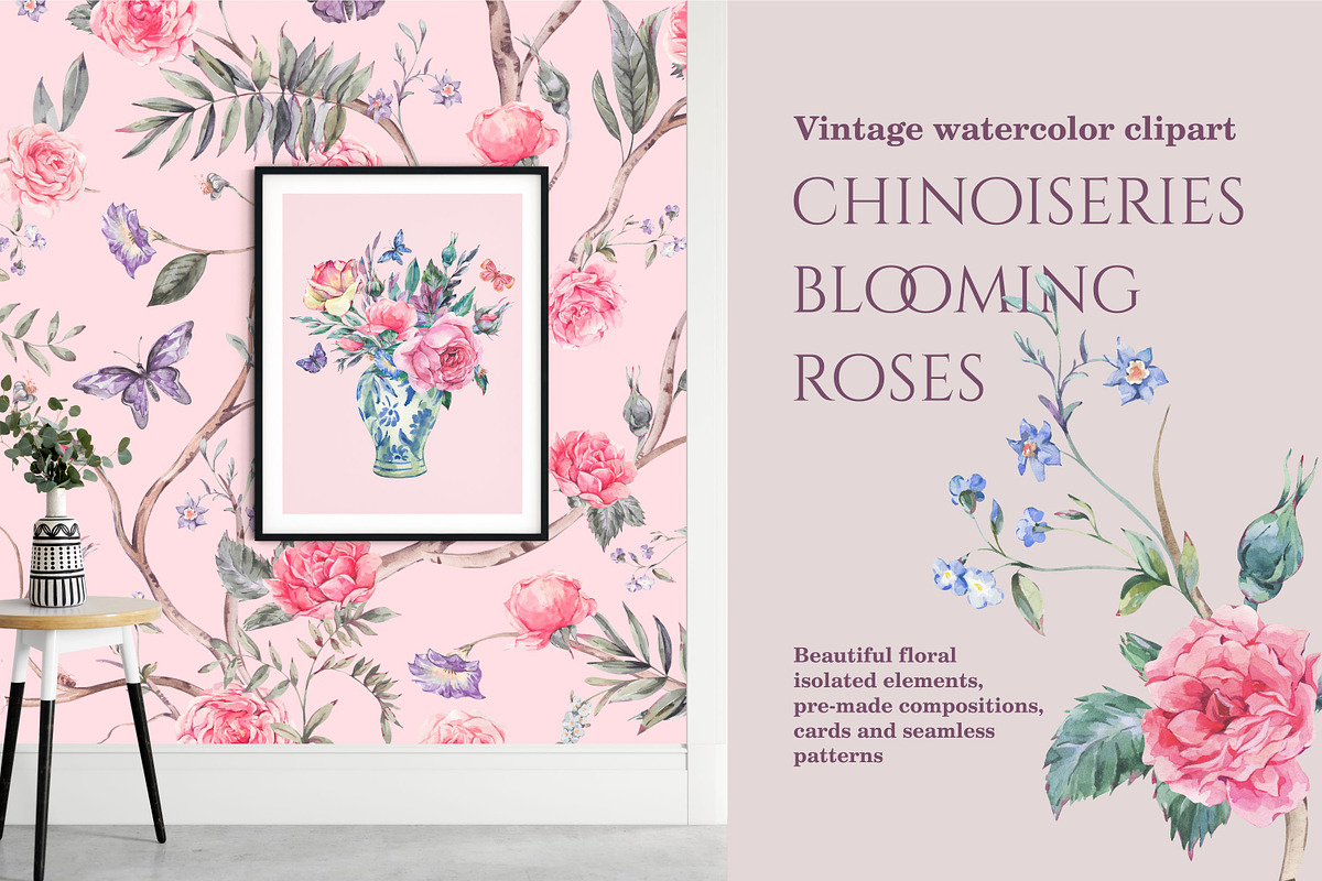 Chinoiseries Blooming Roses, an Object Graphic by Depiano (Photo 1 of 6)