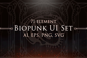 Biopunk UI Set, an Object Illustration by Olga Ryzychenko