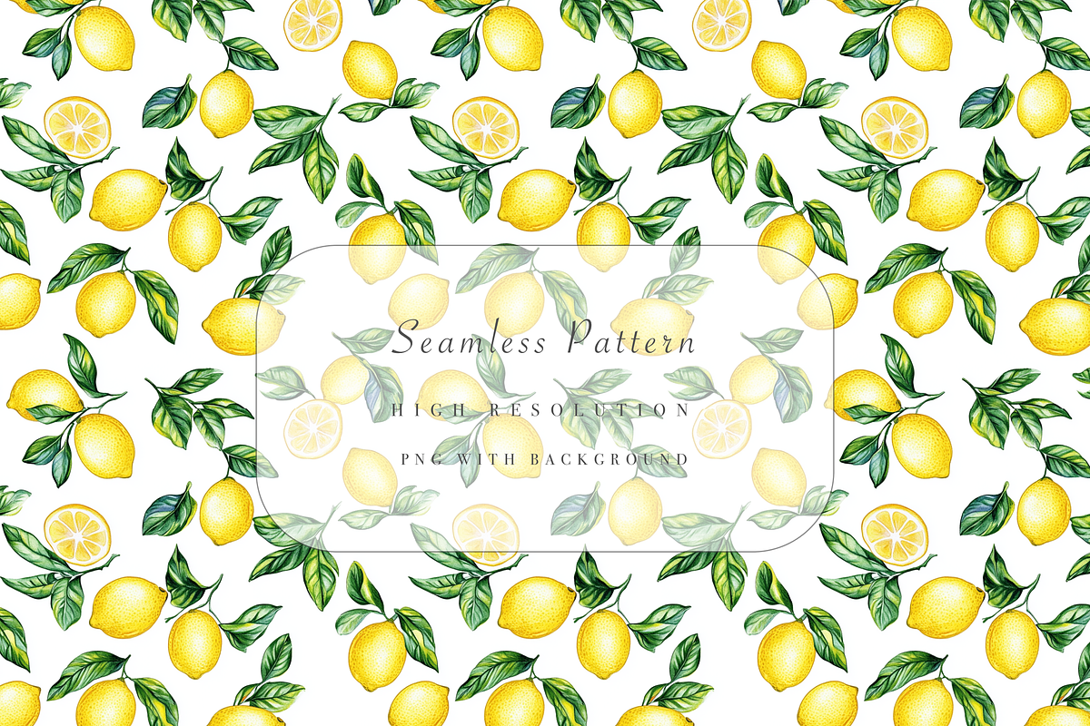 Seamless Citrus Design, a Decorative Illustration by Pati Charm Studio (Photo 1 of 7)