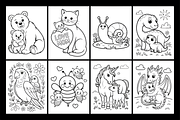 Mother’s Day Animals Coloring Book, a Seasonal Illustration by Design Station (Thumbnail 2 of 3)