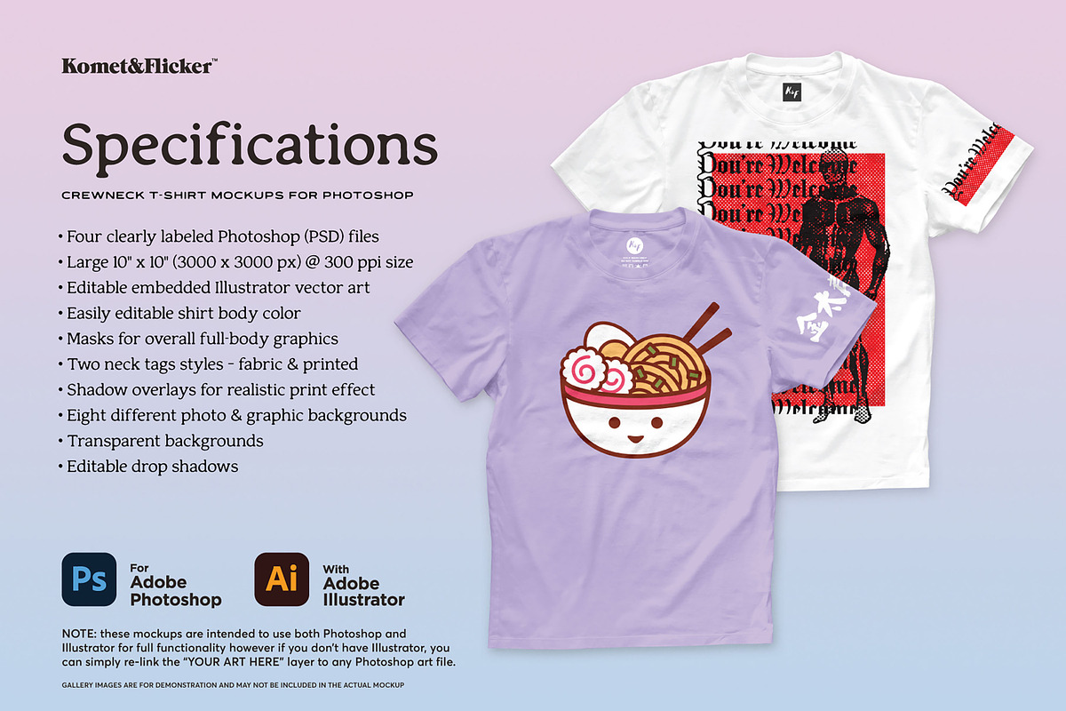 Crewneck T-Shirt Mockups, a Shirt Mockup by Komet & Flicker (Photo 12 of 12)