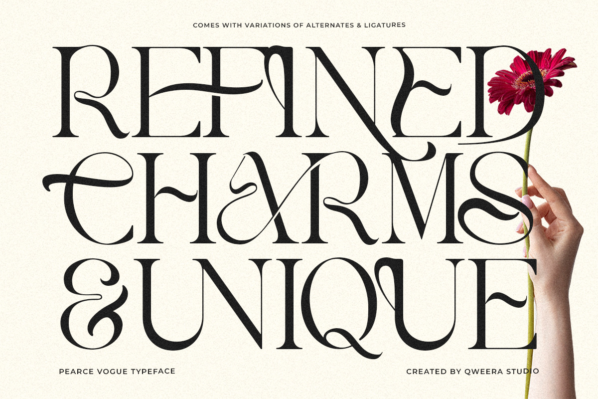 Pearce Vogue - Luxury Serif, a Serif Font by Qweera Studio (Photo 2 of 10)