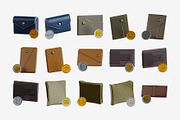 Wallet & Coin 3D Icon Set, an Object 3D Model by Eklip Studio (Thumbnail 3 of 4)