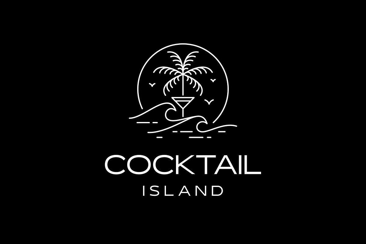 Cocktail Bar Island Logo, a Branding & Logo Template by Buqancreative (Photo 3 of 4)
