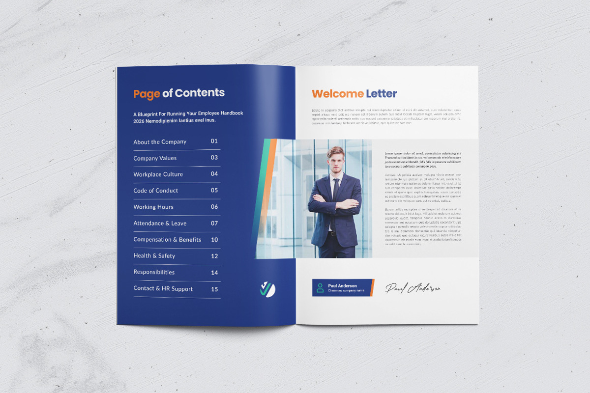 Employee Onboarding Manual Template, a Brochure Template by Creativity-Design (Photo 2 of 9)