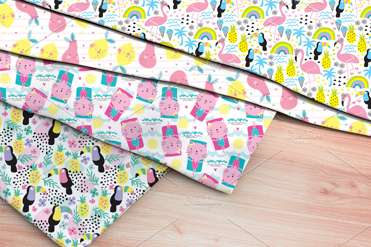20 summer seamless patterns, a Pattern Graphic by Larienn graphic design (Photo 3 of 6)