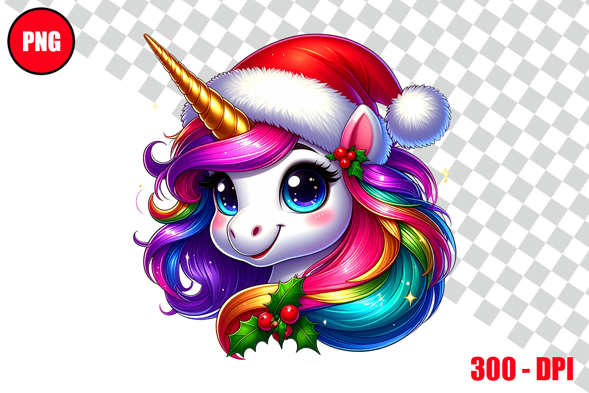 Christmas Unicorn Clipart Bundle, an Animal Illustration by taramija (Photo 20 of 26)