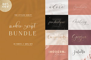 Modern Script FONT BUNDLE