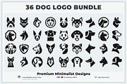 Dog Head Logo Bundle Collection, a Branding & Logo Template by Vectorium Studio (Thumbnail 1 of 2)