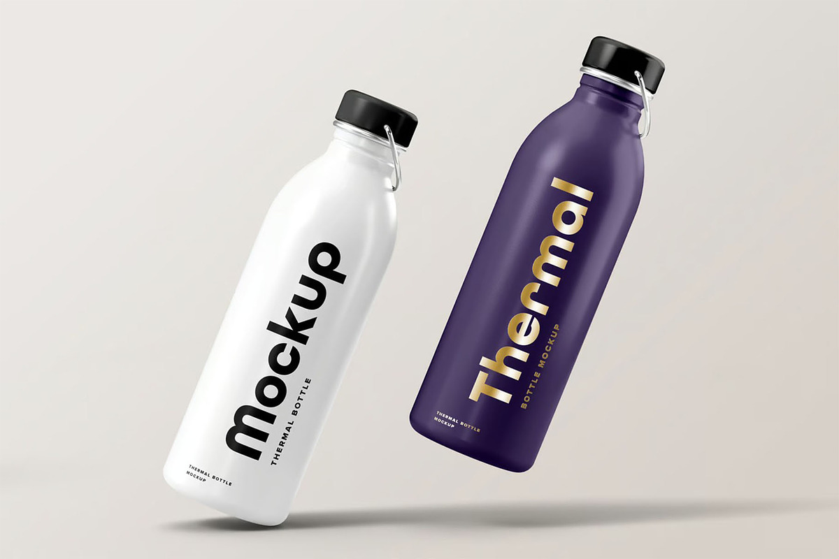 Thermal Bottle Mock-up, a Product Mockup by zippypixelstudio (Photo 3 of 12)