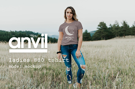 Anvil 880 T-shirt Model Mockup