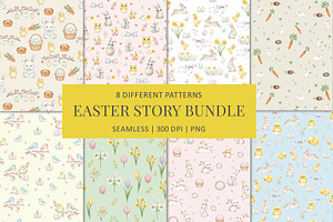 EASTER Seamless Pattern Bundle, a Pattern Graphic by AYAKA Studio Co.