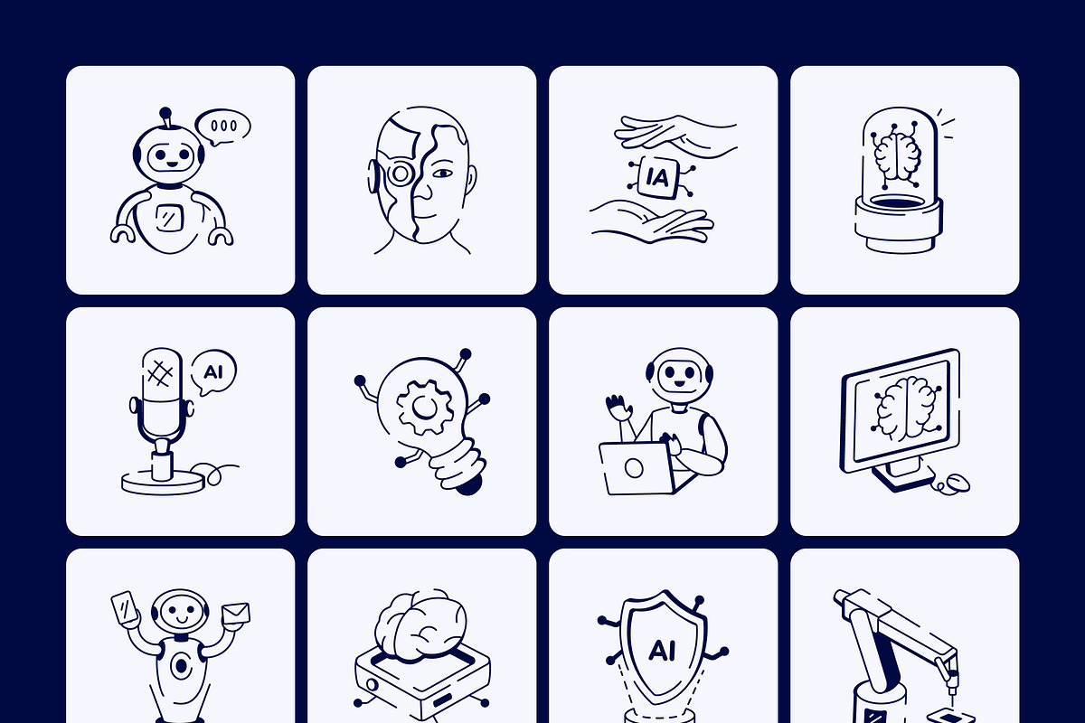 Machine Learning Doodle Icon Set, an Outline Icon by Vectors Market (Photo 8 of 8)