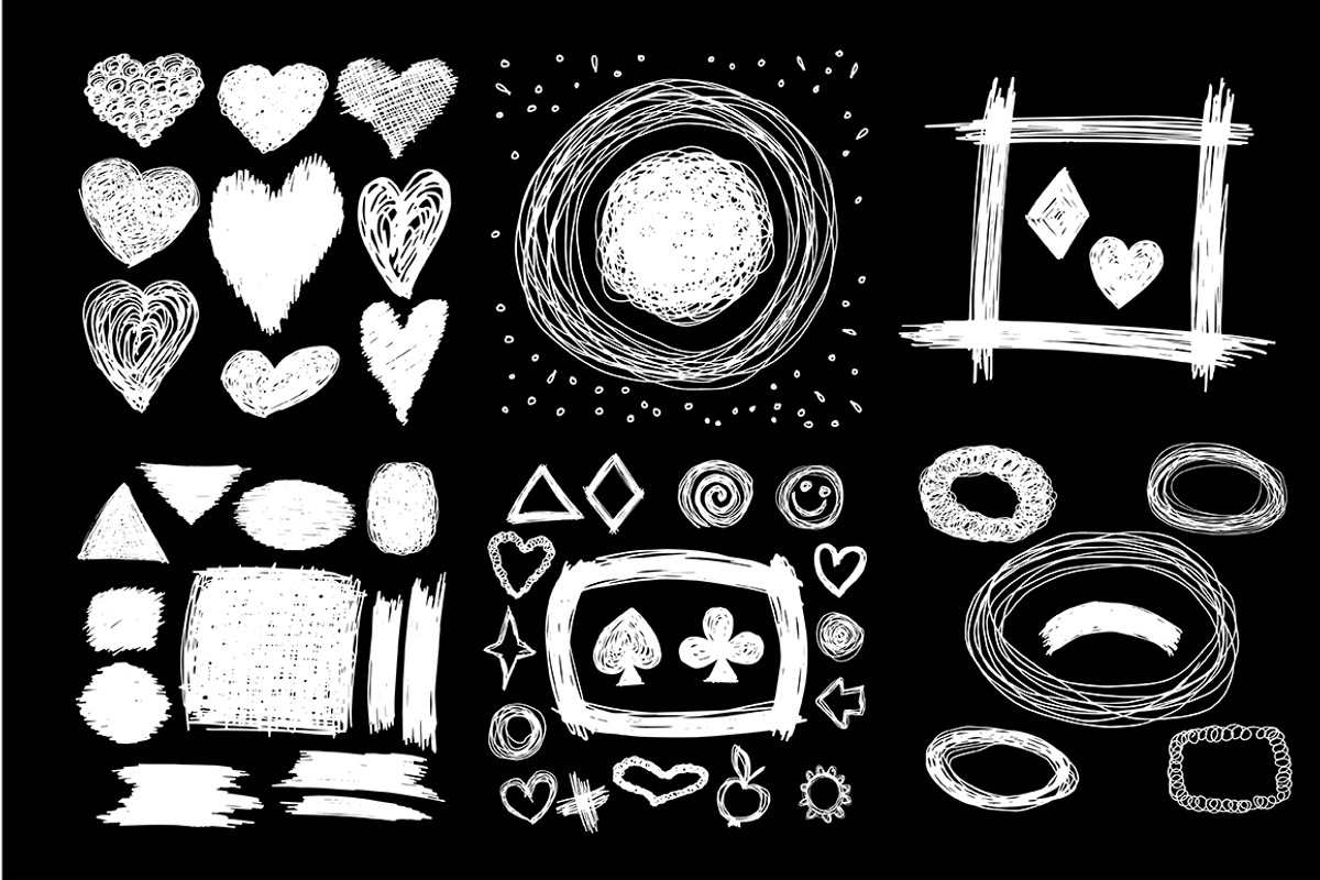 Hand drawn grunge shapes, an Object Graphic by Marya Deneko (Photo 2 of 4)