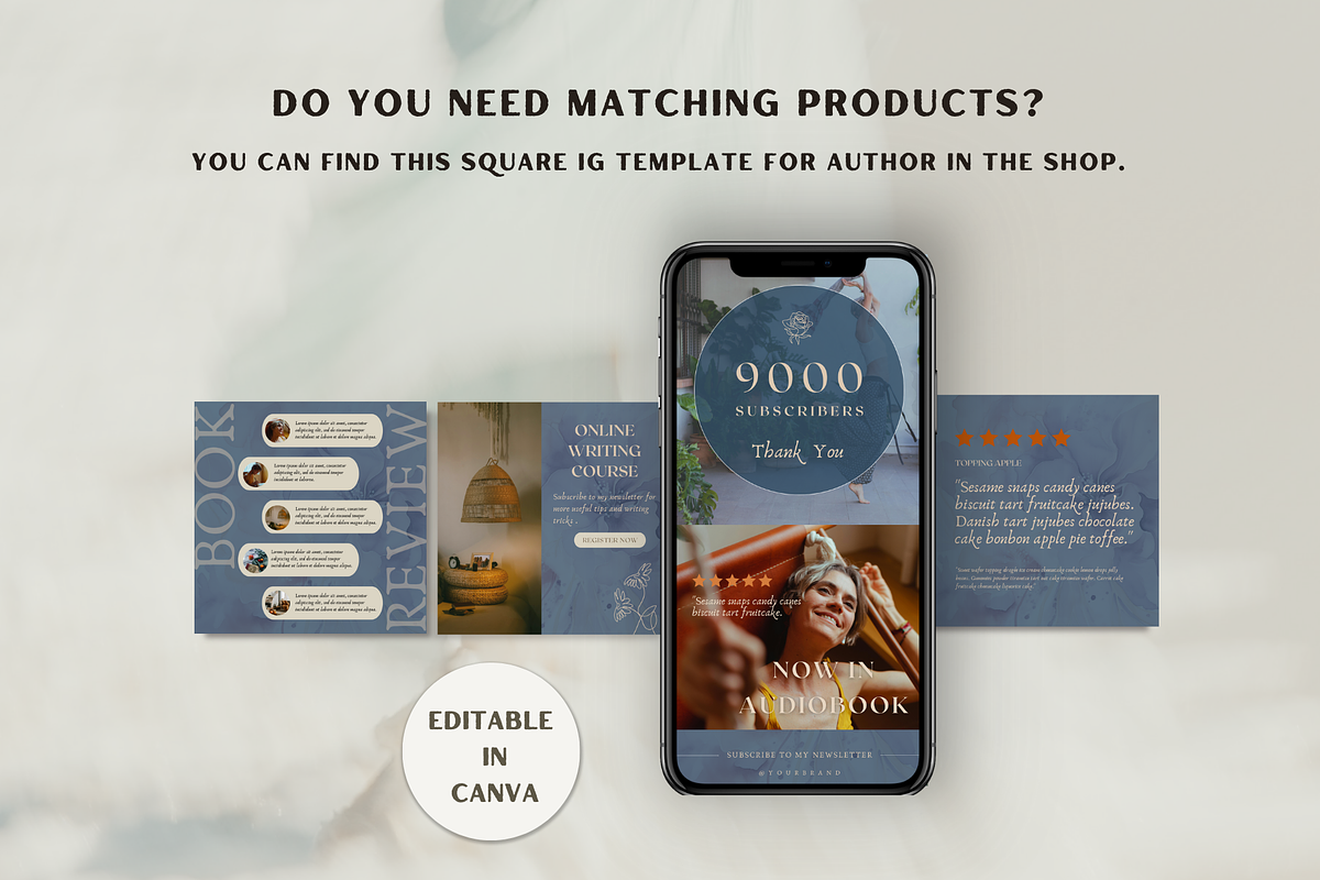 Facebook posts template for authors, a Social Media Template by Petite Zakka Boutique (Photo 7 of 7)