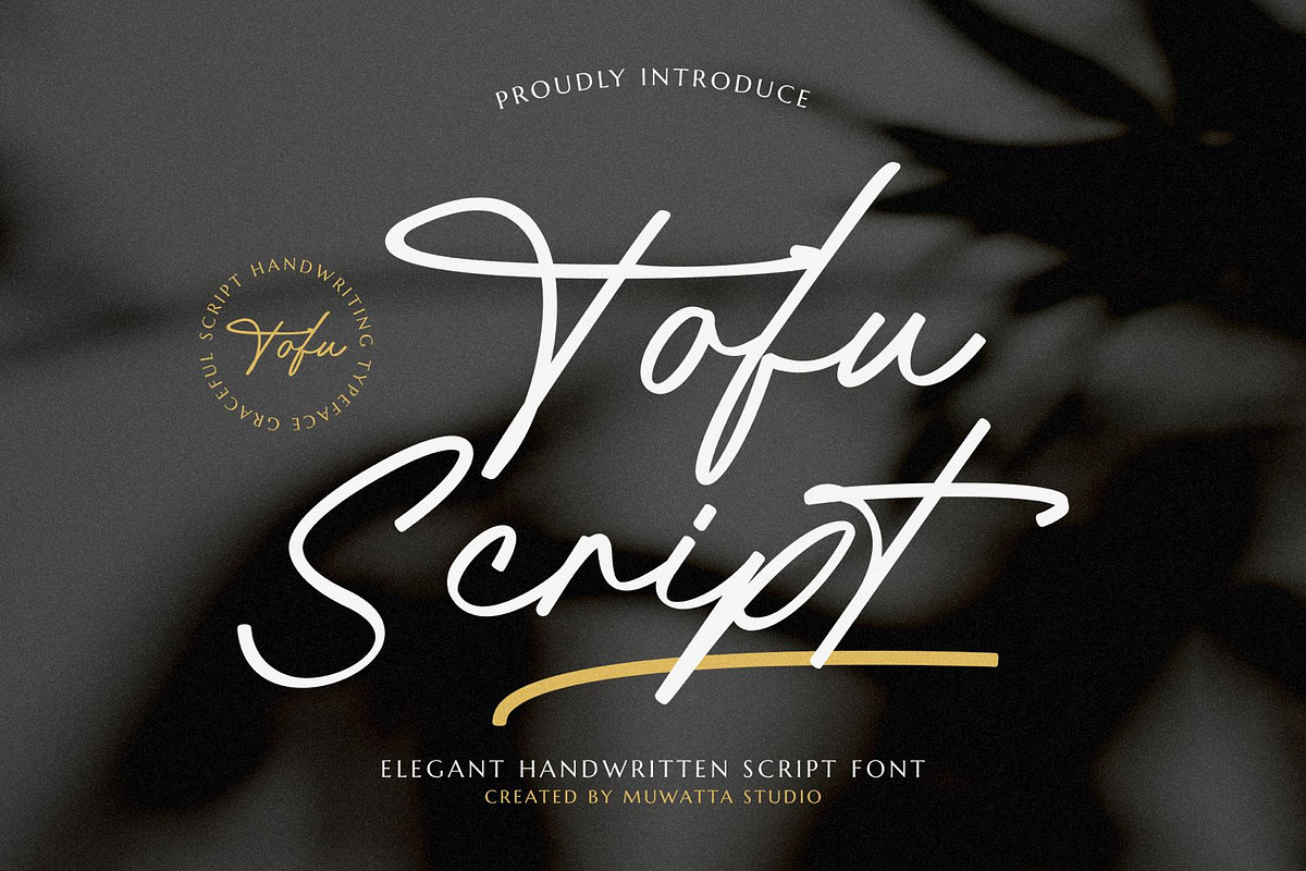 Tofu Script, a Handwritten Font by Muwatta Studio (Photo 1 of 6)