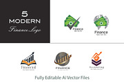 Modern Finans Logo Collection, a Branding & Logo Template by YUDesignStore (Thumbnail 1 of 13)