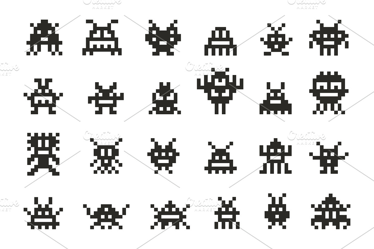 Pixel invaders. Retro space game art, an Object Graphic by Stock-Smart-Start (Photo 1 of 3)