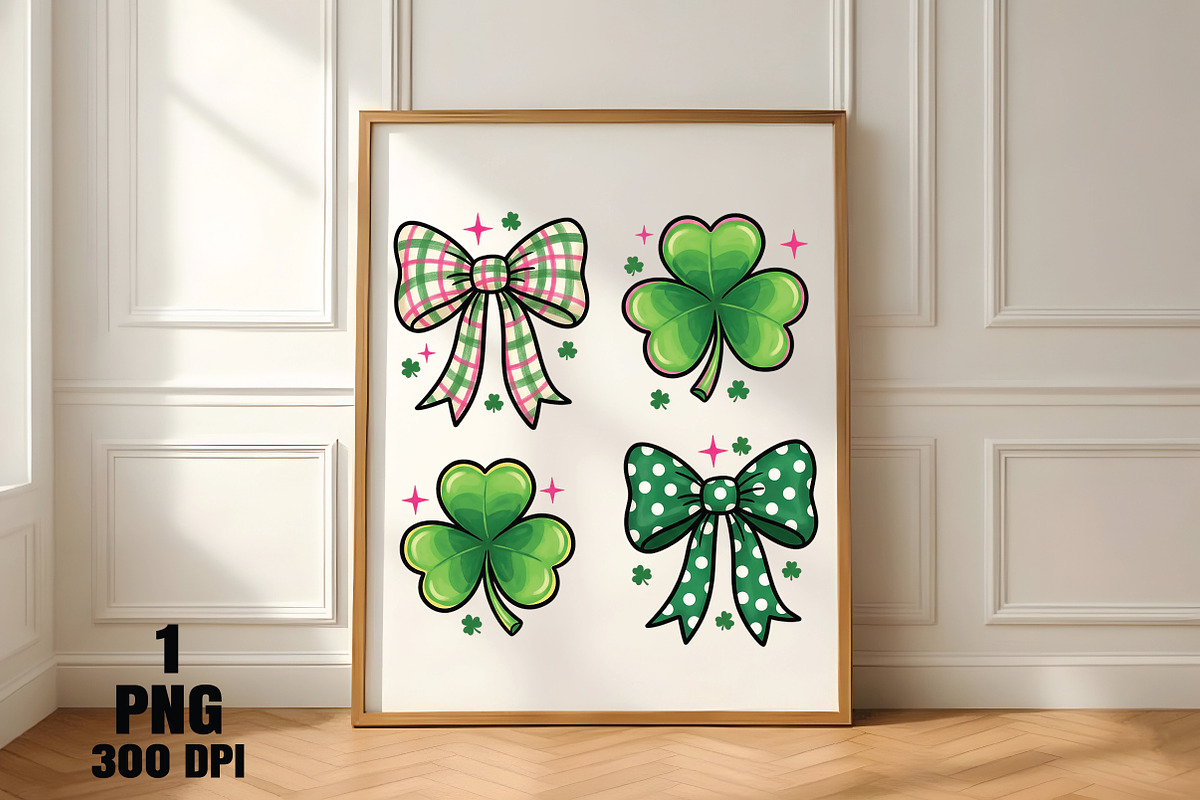 Preppy St. Patricks Day Shamrock Png, an Illustration by Daily.Designs (Photo 5 of 5)