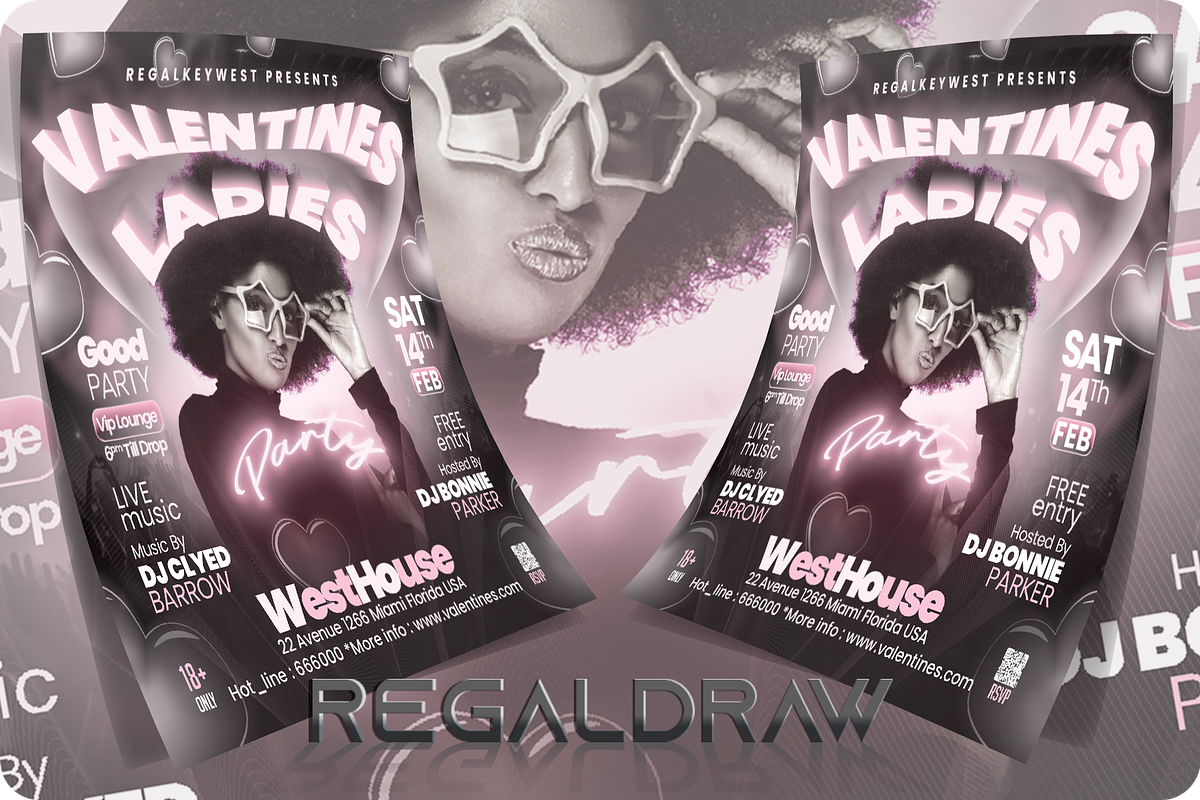 Valentines Day Party Flyer, a Flyer Template by regalDRAW (Photo 2 of 4)
