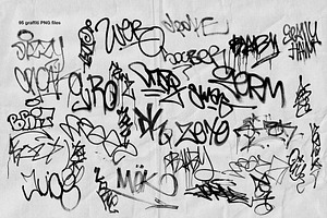 105 Graffiti & Torn Paper PNG Vol.3