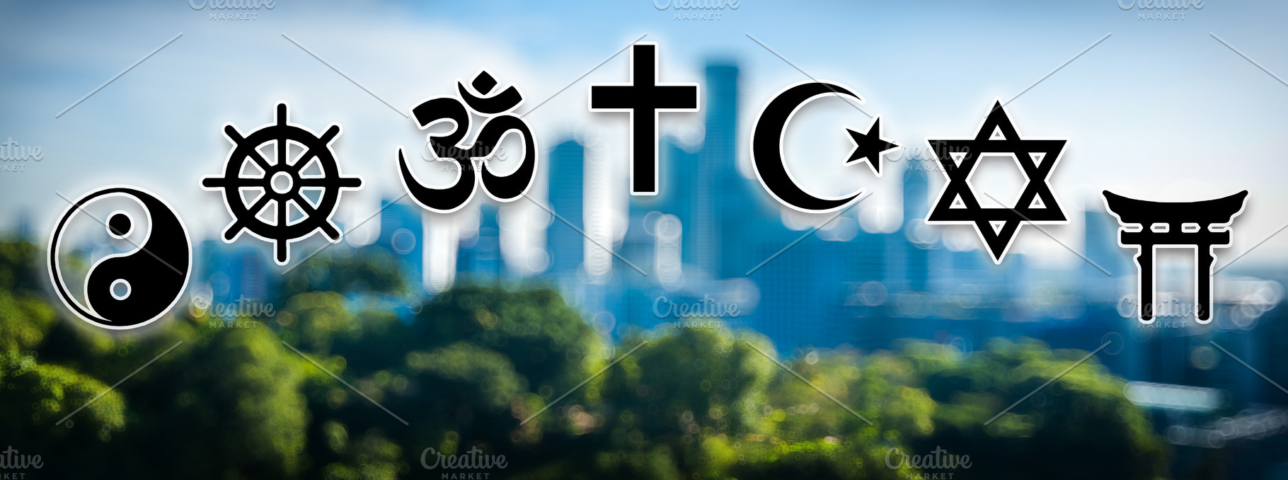 Conceptual background of coexistence of various religions in the, an Industrial Photo by Davizro's Market