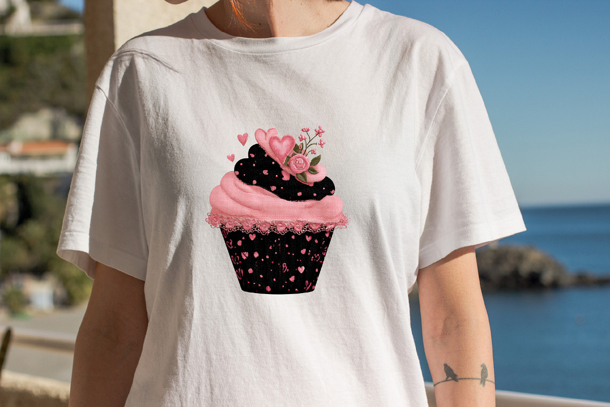 Funny Valentine’s Day Cupcake Clipar, an Illustration by SVGArt (Photo 7 of 8)