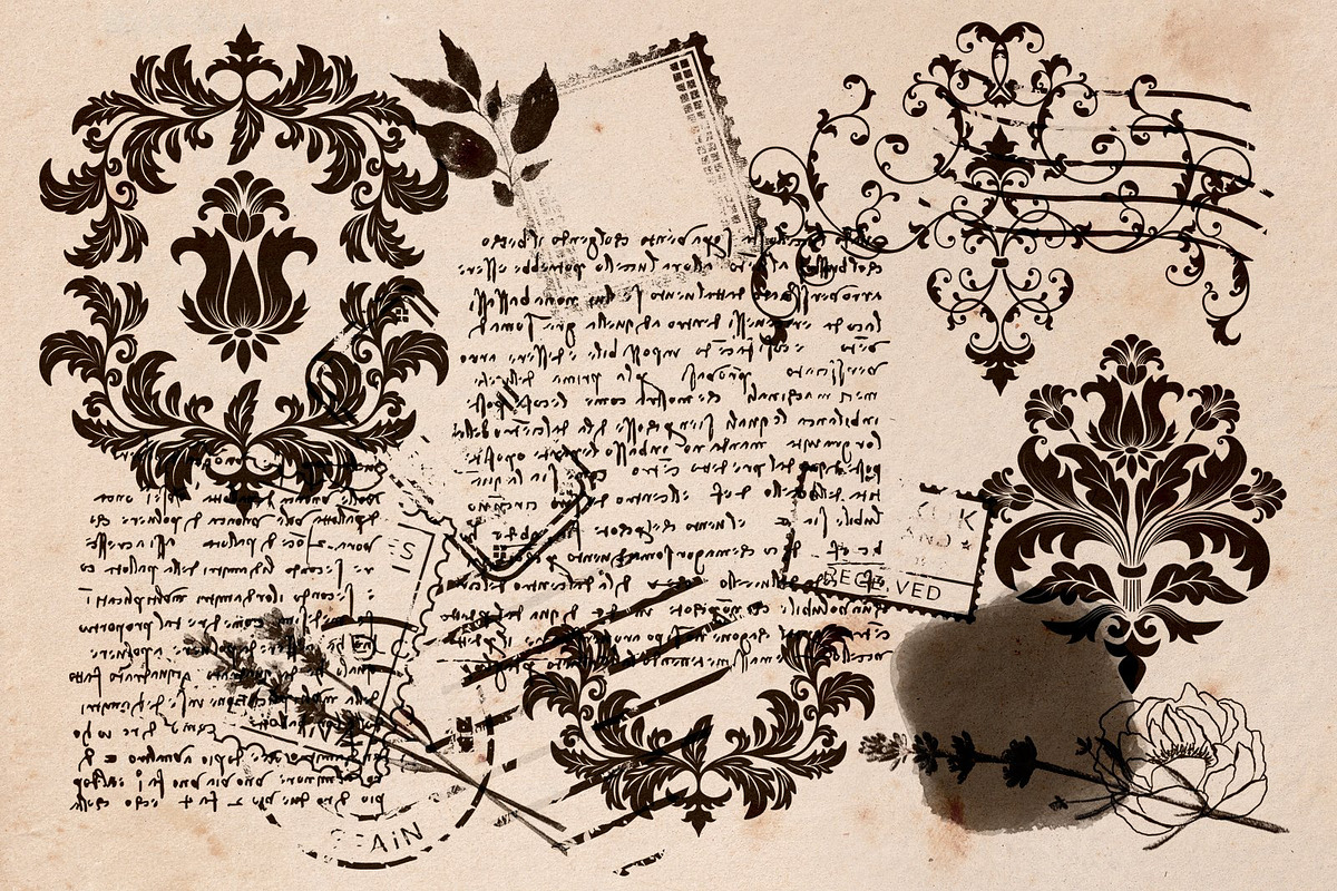 Vintage Maps. Stamp Brushes, a Brush Add-On by Julia_Raketic (Photo 15 of 15)