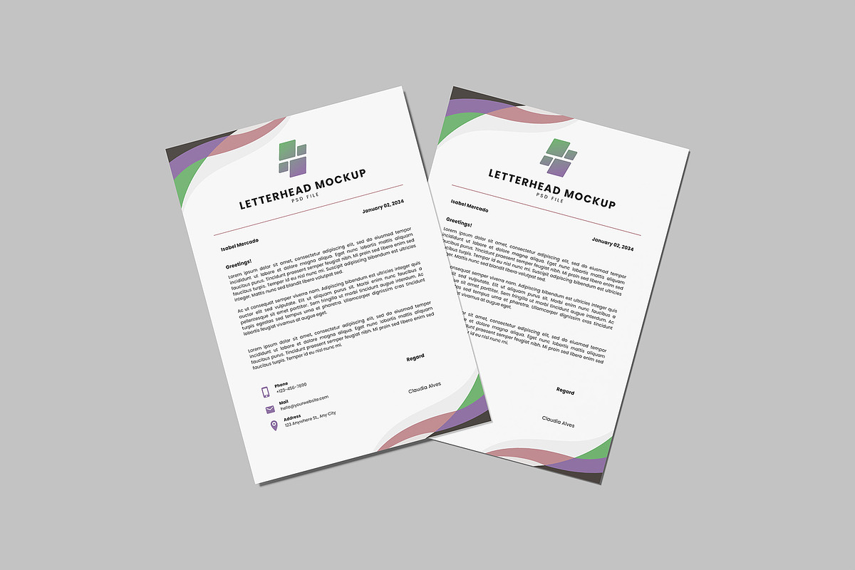 Letterhead Mockup, a Product Mockup by Graphiculon (Photo 10 of 13)