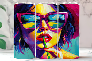Tropical Summer Vibes Tumbler, an Arts & Entertainment Photo by LamanAzalea