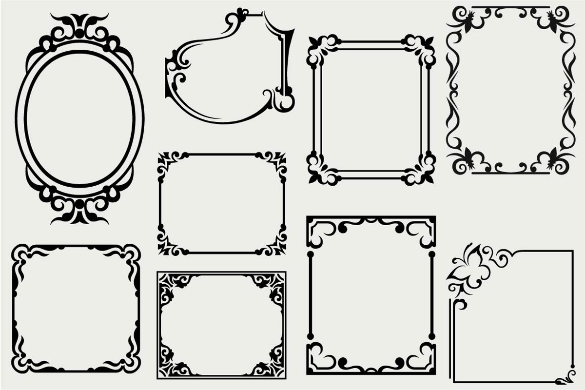 Vintage frames 15, a Pattern Graphic by LineworkStock