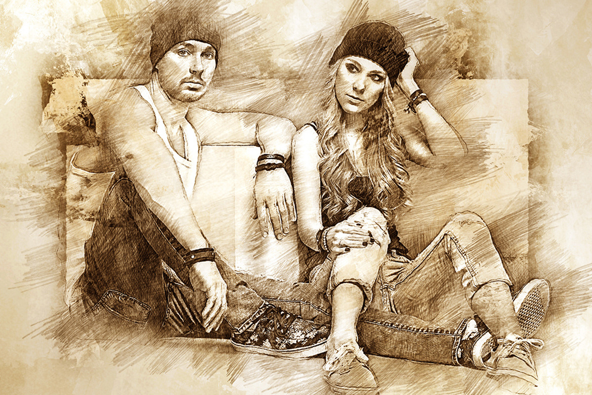 GAllerist (Drawing) Photoshop Action, an Action Add-On by GorynArt (Photo 9 of 16)