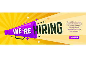 We are hiring, join to our team, an Illustration by Vector Tradition