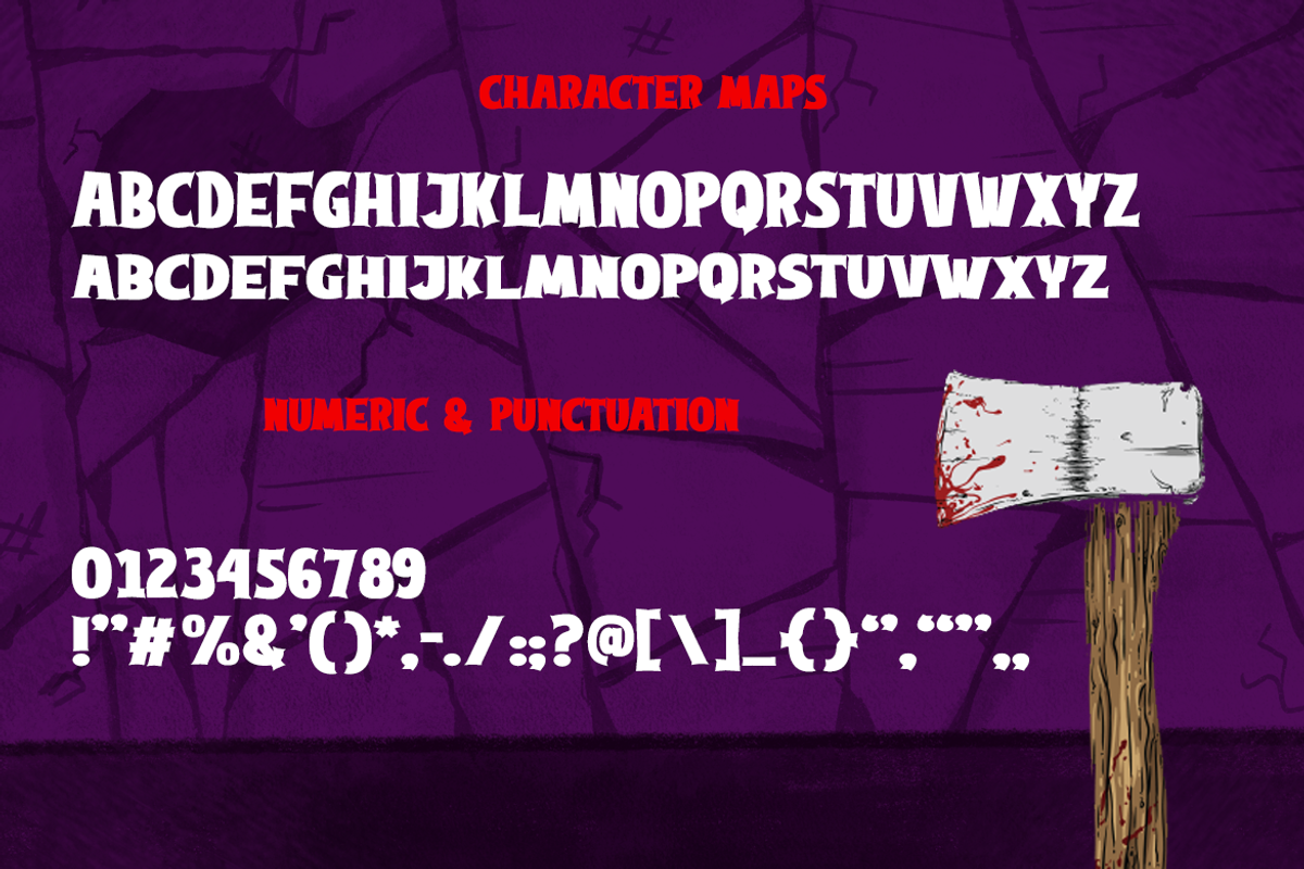 Sharp Axe - Halloween Font, a Serif Font by Pinisi ART (Photo 3 of 10)