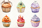 Halloween Scary Cupcake Clipart, an Illustration by Rose Art (Thumbnail 3 of 4)