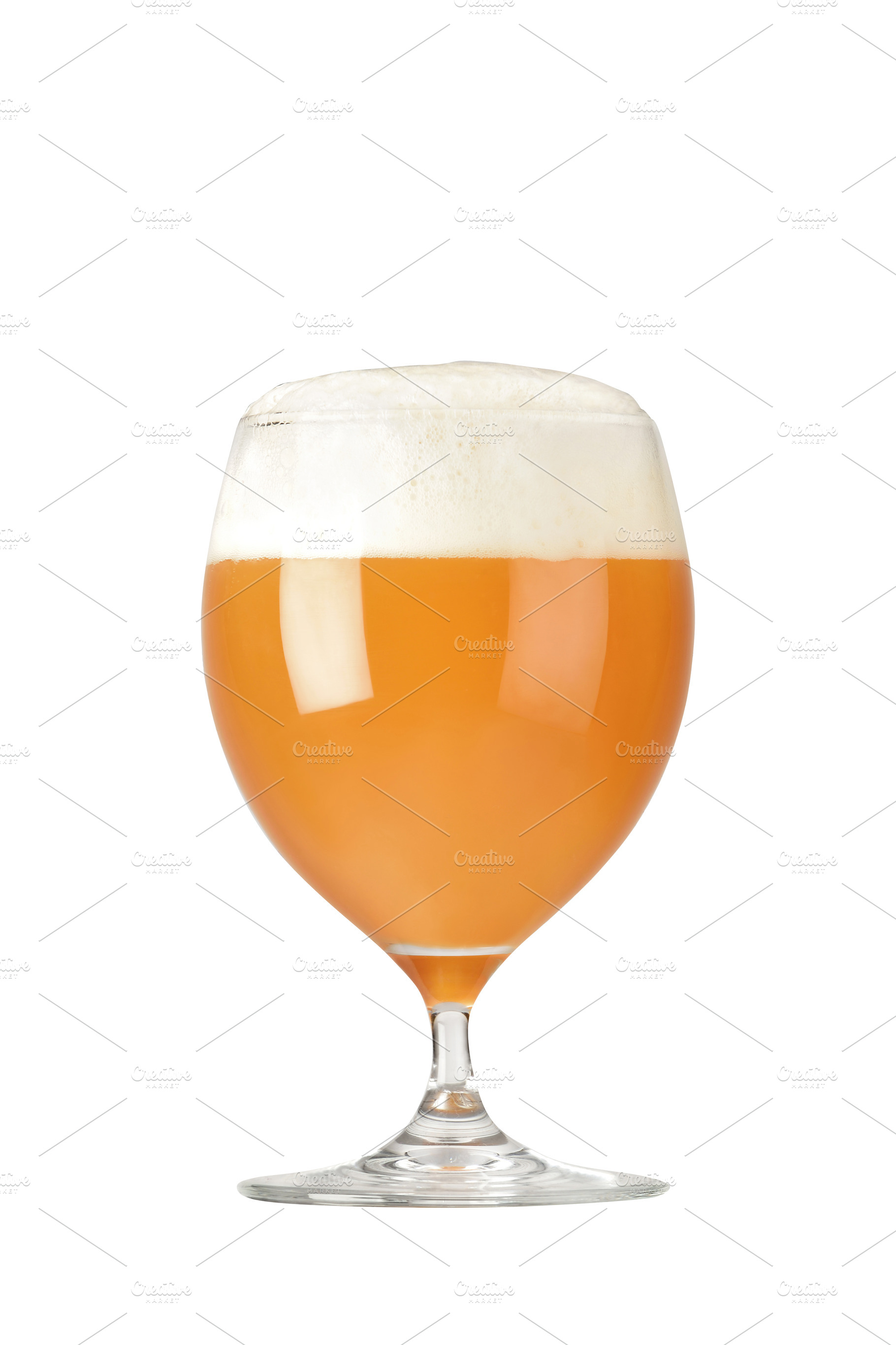 Glass of beer isolated on white back featuring beer, beery, and light beer, a Food & Drink Photo by Food Stock