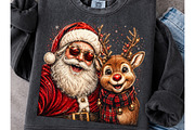 Santa and Reindeer Holiday Selfie, a Seasonal Illustration by Craft Nest (Thumbnail 2 of 6)