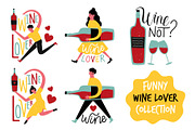 Funny wine lover collection, a Decorative Illustration by JULYMILKS (Thumbnail 1 of 4)