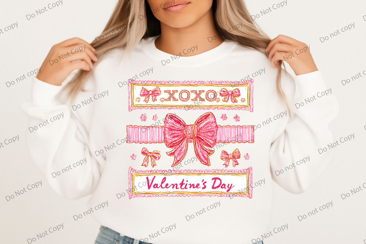 Coquette Valentine's Day XOXO PNG, an Illustration by Libby Wishes (Photo 4 of 8)