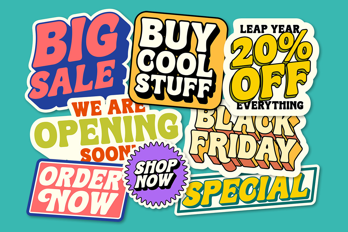 Heroline - Retro Font, a Sans Serif Font by Graptail (Photo 6 of 8)
