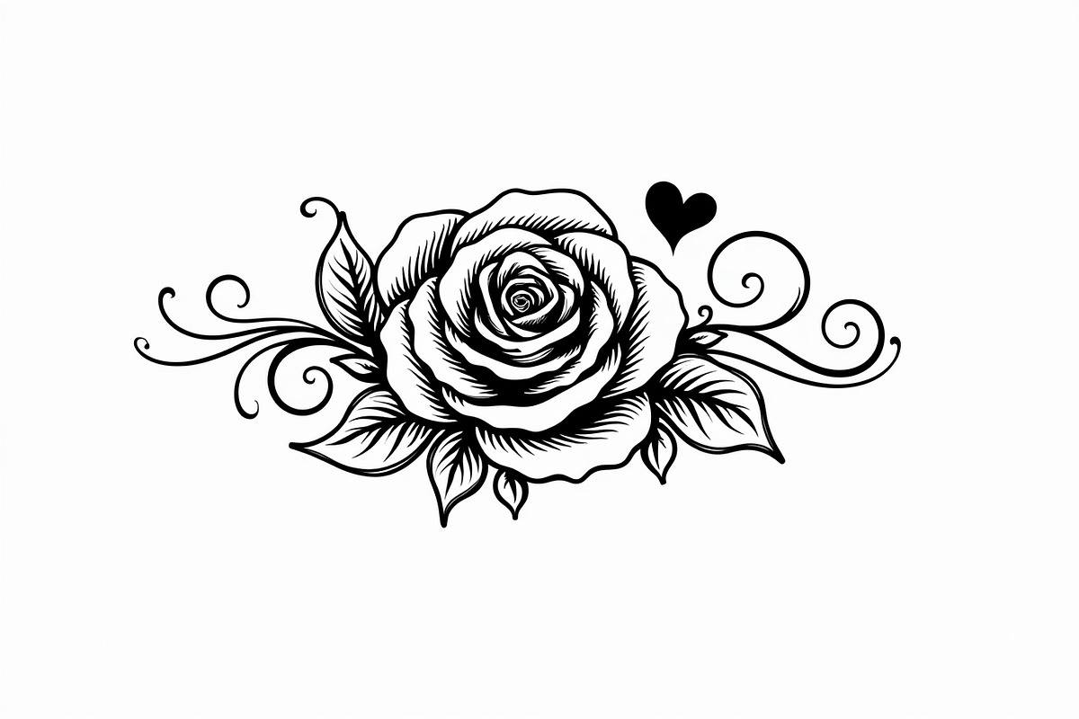 Floral Rose Silhouette Set, an Illustration by hafijul (Photo 7 of 9)