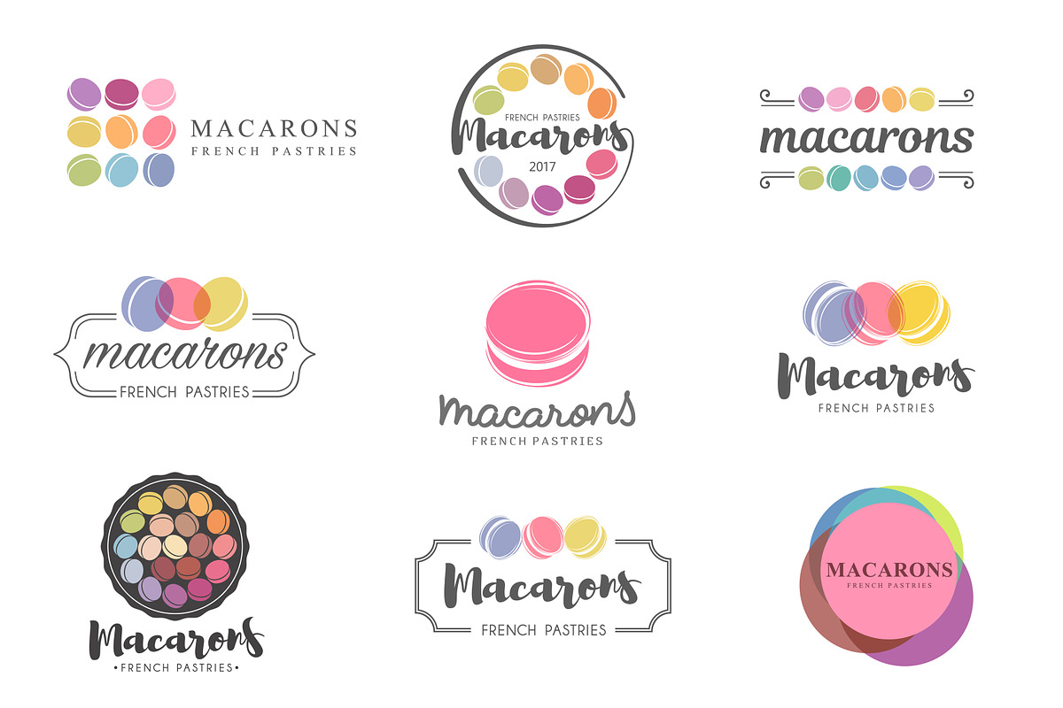 Macarons Logo set, a Branding & Logo Template by IKarGraphics (Photo 8 of 8)