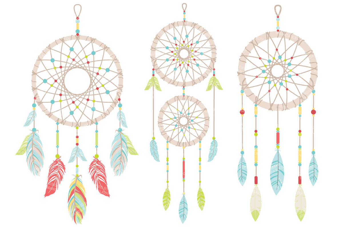 Fresh & Bright Dreamcatcher Graphics, an Illustration by Amanda Ilkov (Photo 3 of 4)