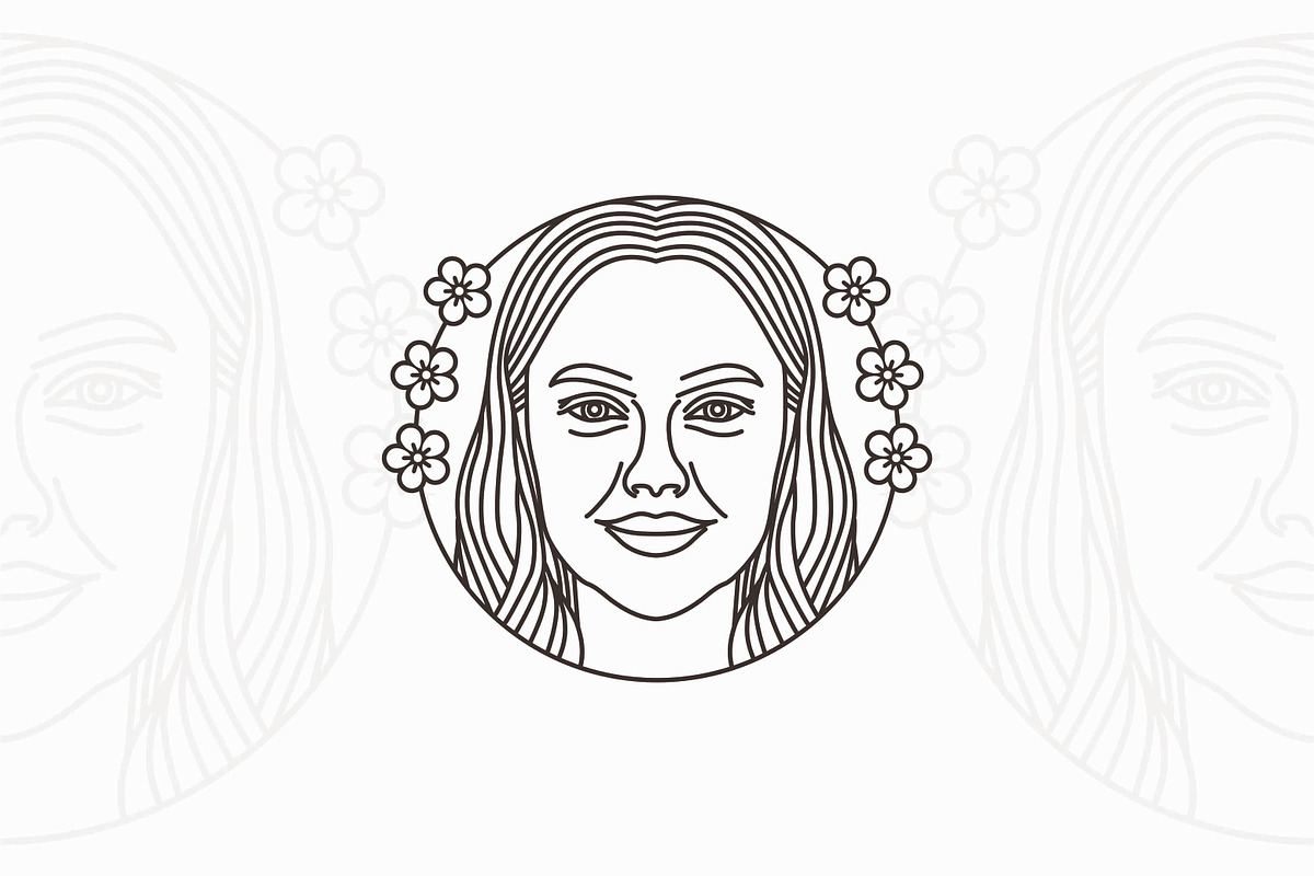 Pretty Woman Face Logo, a Branding & Logo Template by Atlantis X Nurman Arbai (Photo 2 of 2)