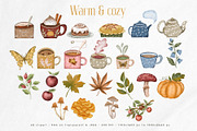 Cozy October Pattern clipart set, a Seasonal Illustration by Yelloo Fish (Thumbnail 4 of 15)