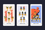 Suit of Cups tarot cards set, an Illustration by Good Studio (Thumbnail 5 of 6)