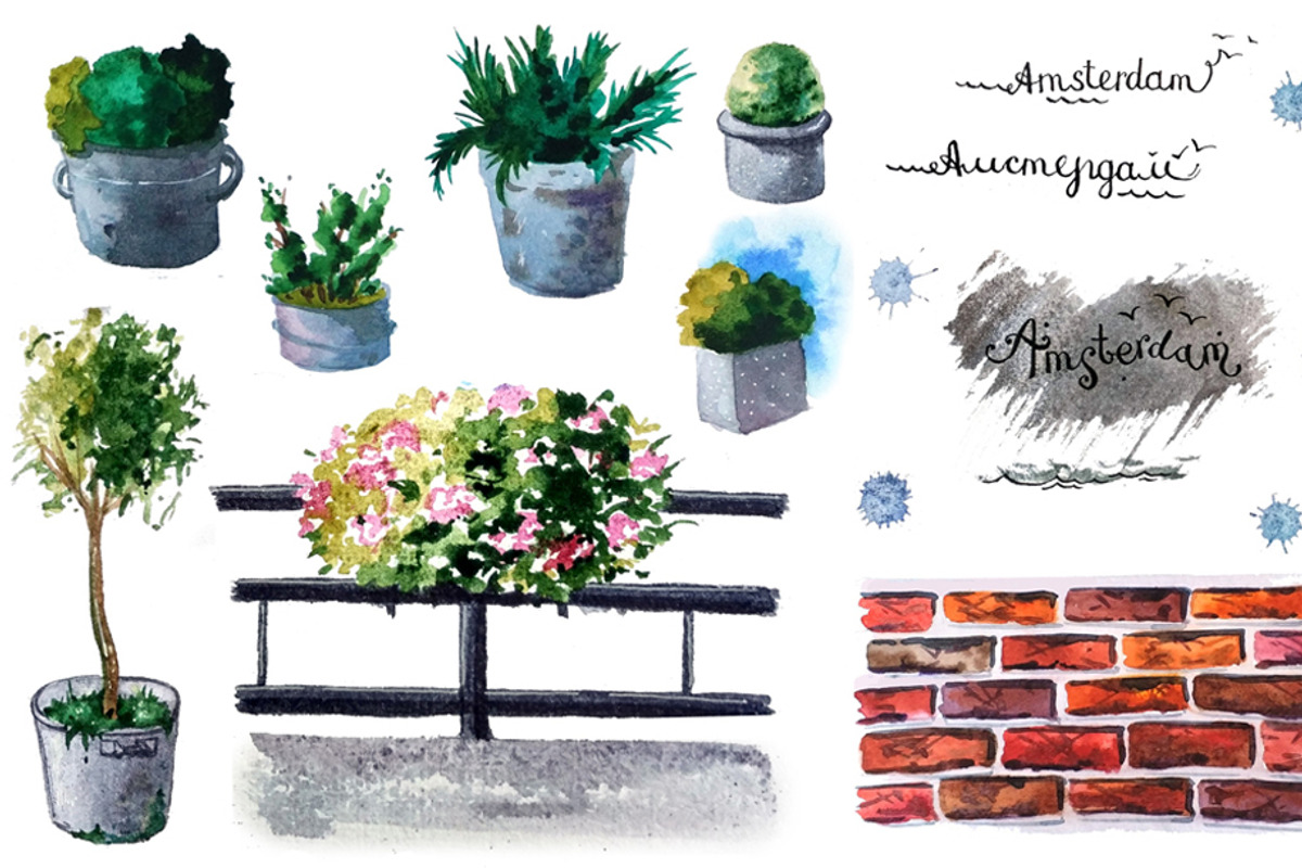 Amsterdam houses and details., an Illustration by fiolika (Photo 7 of 9)