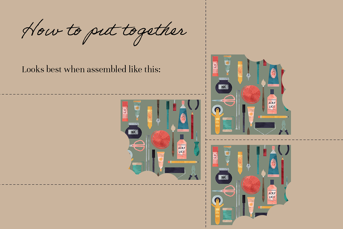 Craft Supplies Pattern, a Pattern Graphic by koberstein (Photo 4 of 6)